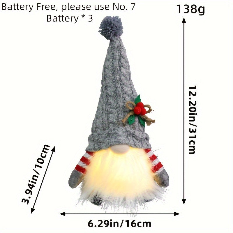 Christmas Knitted Hat Luminous Doll Winter Beanie