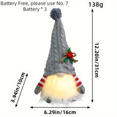 Christmas Knitted Hat Luminous Doll Winter Beanie
