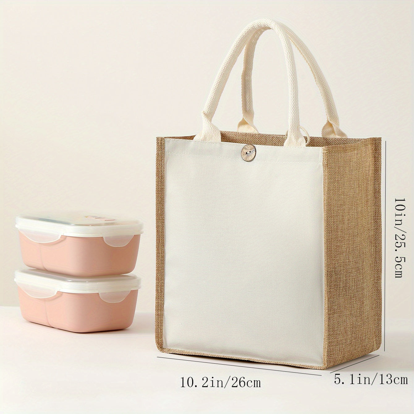 Canvas Bag Handbag Versatile Grocery Bag Casual Shopping Bag