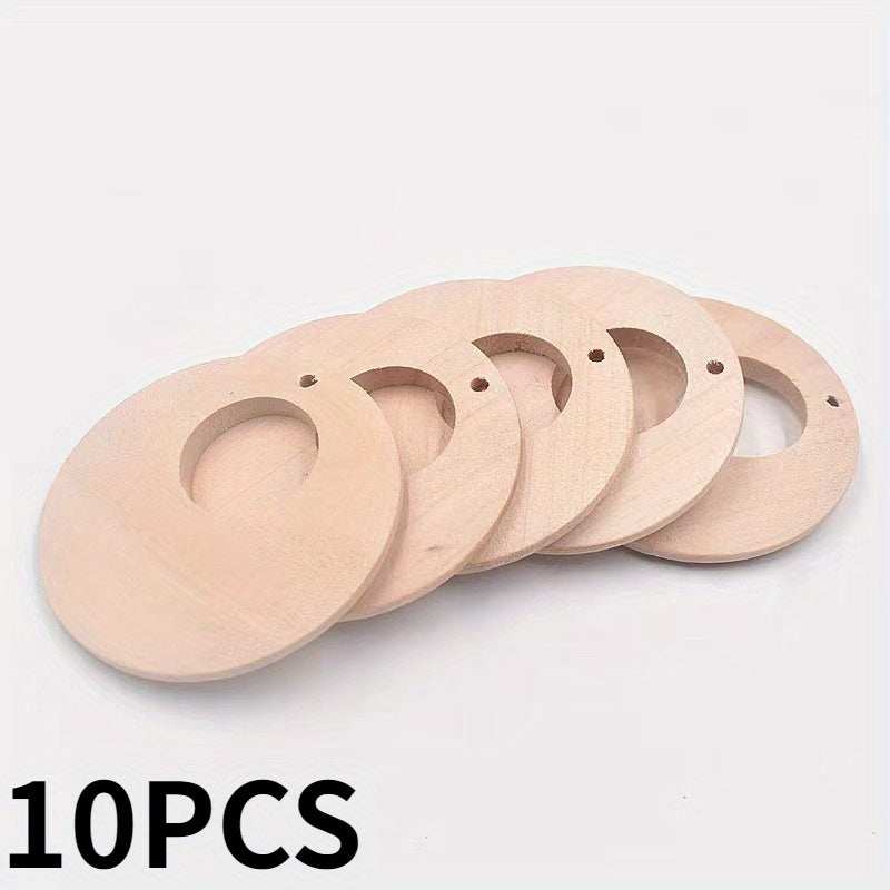 10pcs Wooden Geometric Stud Earrings