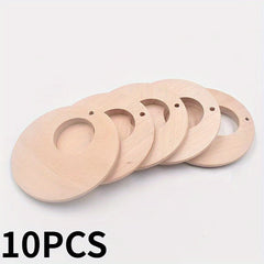 10pcs Wooden Geometric Stud Earrings