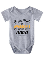 Baby Awesome Nana Short Sleeve Onesie for Summer