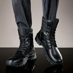 Men's Large Size Mid Calf Boots - Outdoor Hiking Mountaineering