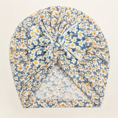 Small Floral Bow Baby Headscarf for 0-2 Year Olds