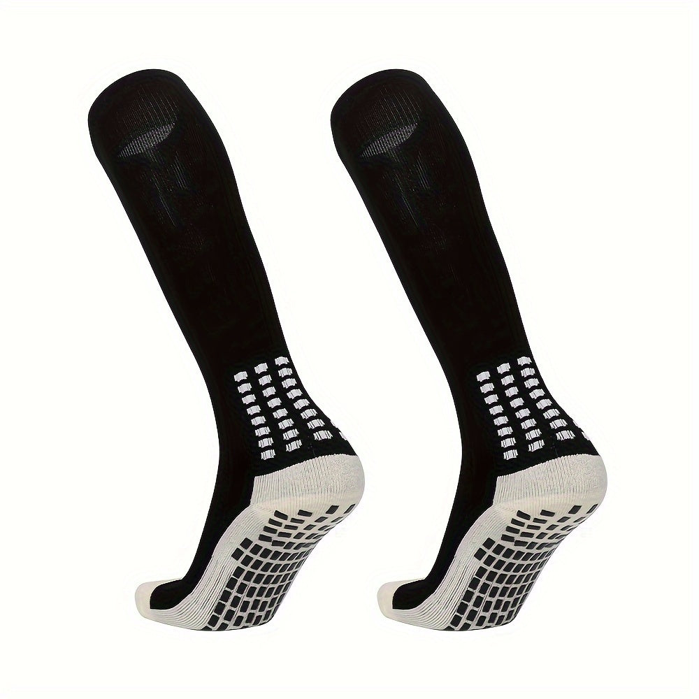 Men's Soccer Socks Non slip Grip Football Crew Socks