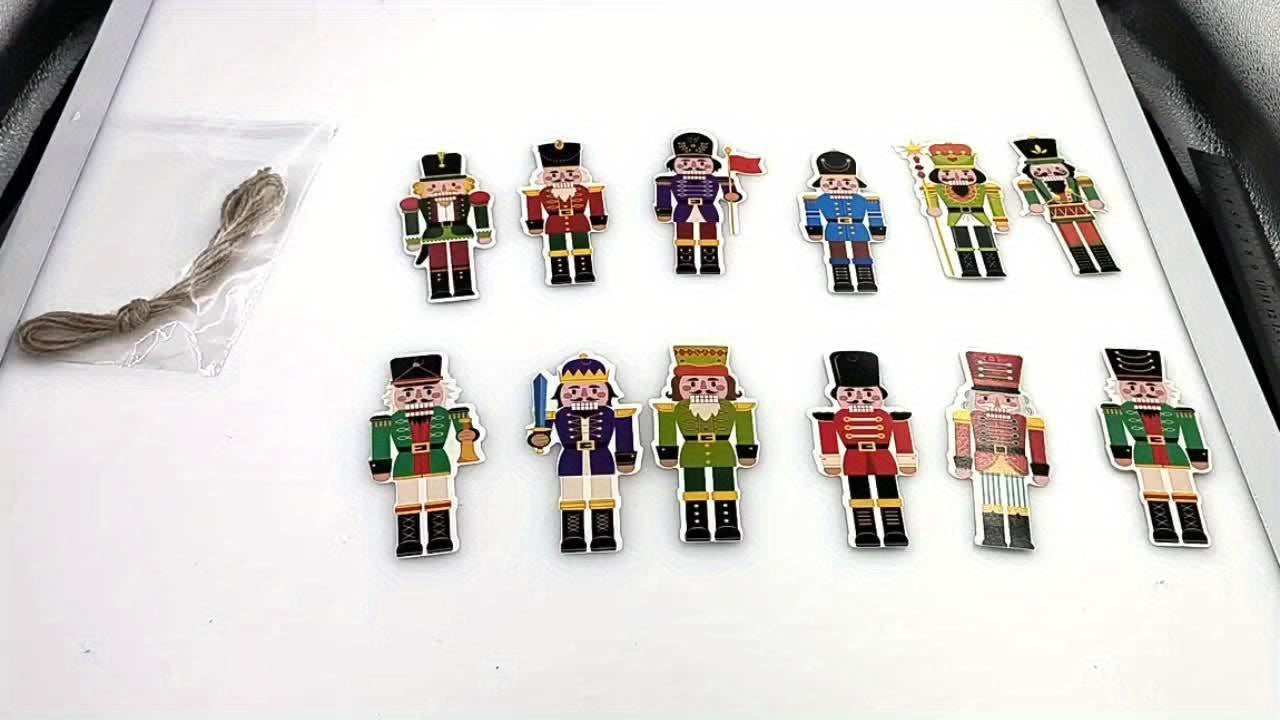 12pcs Small Nutcracker Ornaments Christmas Party Decoration