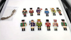 12pcs Small Nutcracker Ornaments Christmas Party Decoration
