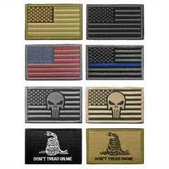 8pcs Military Patch Bundle for Caps Backpacks Vests Show Your Patriotism
