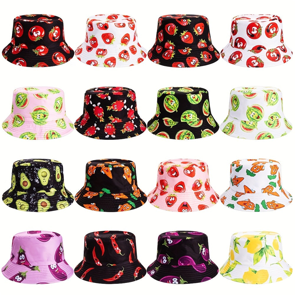 Fruit Pattern Fisherman Hat Summer Sun Protection Hat