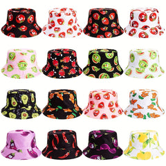 Fruit Pattern Fisherman Hat Summer Sun Protection Hat