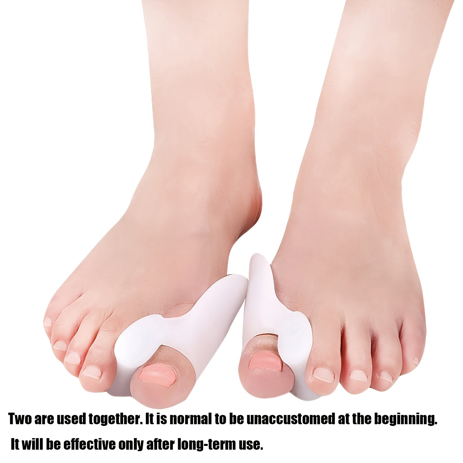 2pcs Hallux Valgus Silicone Toe Separator for Foot Care
