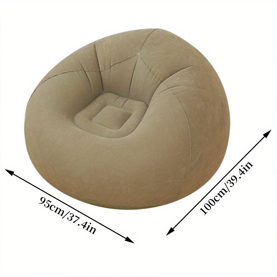 Inflatable Lounge Chair PVC Portable Single Sofa Living Room Office Lunch Break