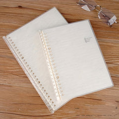 Waterproof Replaceable Core Loose Leaf Book Horizontal Line Easy Clip