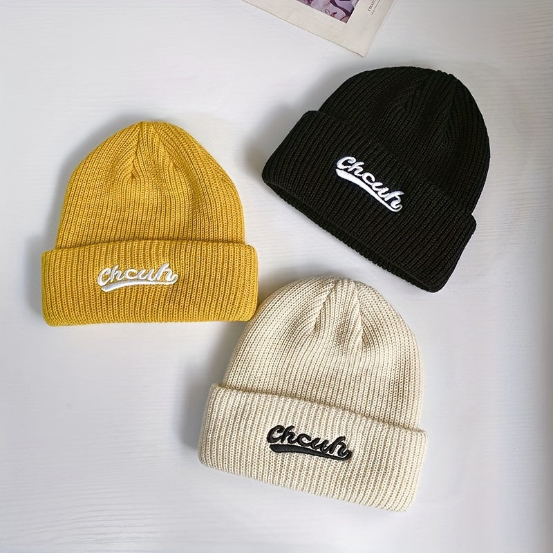 Kids Knitted Woolen Hats Autumn Winter Warm Melon Hats