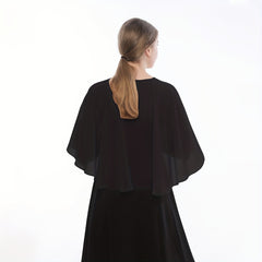 Chiffon Sheer Capelet Solid Poncho Scarf Shawls Women