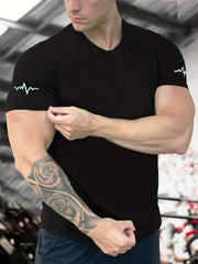 Men's Quick Dry Stretch Crew Neck Tee Shirt