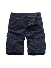 Men's Casual Cotton Cargo Shorts for Summer Outdoor