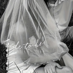 Double Layer Bridesmaid Veil Bridal Headpiece for Bachelorette Parties