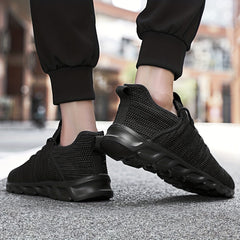 Men's Knit Sneakers Lace Up Breathable