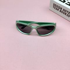 Girl's Oval Frame Glasses UV Protective Sunglasses