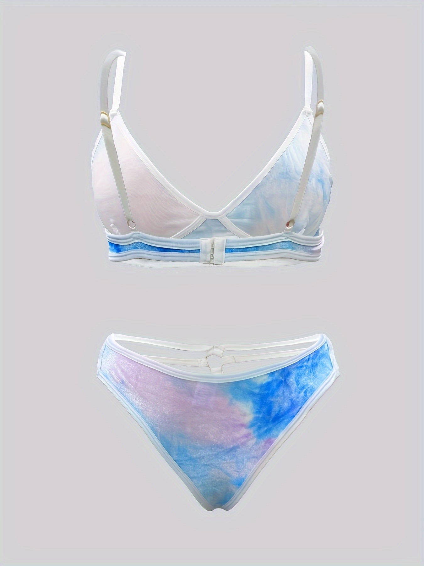 Tie Dye Velvet Bra & Panty Set