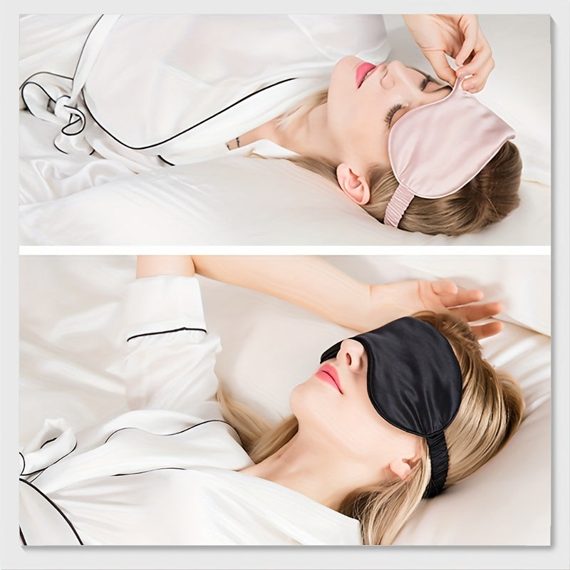 Blackout Eye Mask Embroidered Solid Blindfold for Travel Rest Yoga