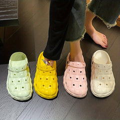 Women's Solid Clogs Casual Hollow Out Lightweight Garden Shoes