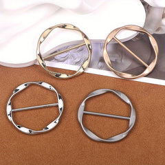 4pcs Scarf Ring Clip Round Buckle Clothing Ring