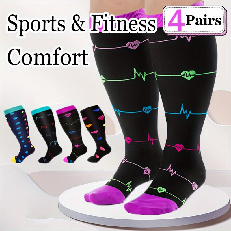Copper Compression Socks for Women Plus Size - Knee Highs