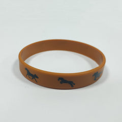 4pcs Solid Color Silicone Horse Bracelets For Party