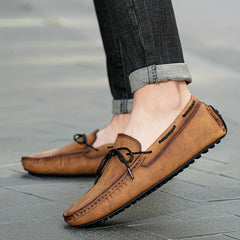 Men's Comfy Slip On Loafer Shoes Lightweight Flat Driving Shoes