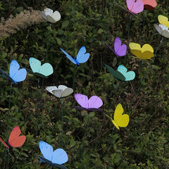 10pcs Butterfly Garden Stake Plastic Yard Sign - Garden Decor