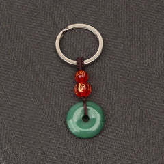 Vintage Jade Keychain Lucky Pendant for Keys Purse Car