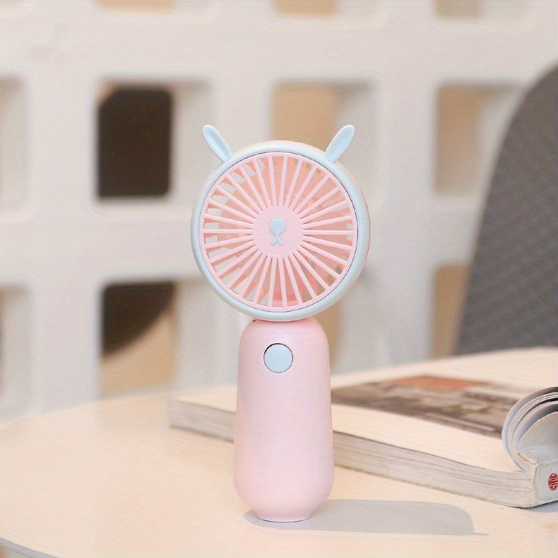 Cartoon Handheld Fan Desktop Small Fan Mini Pocket Fan Usb Charging