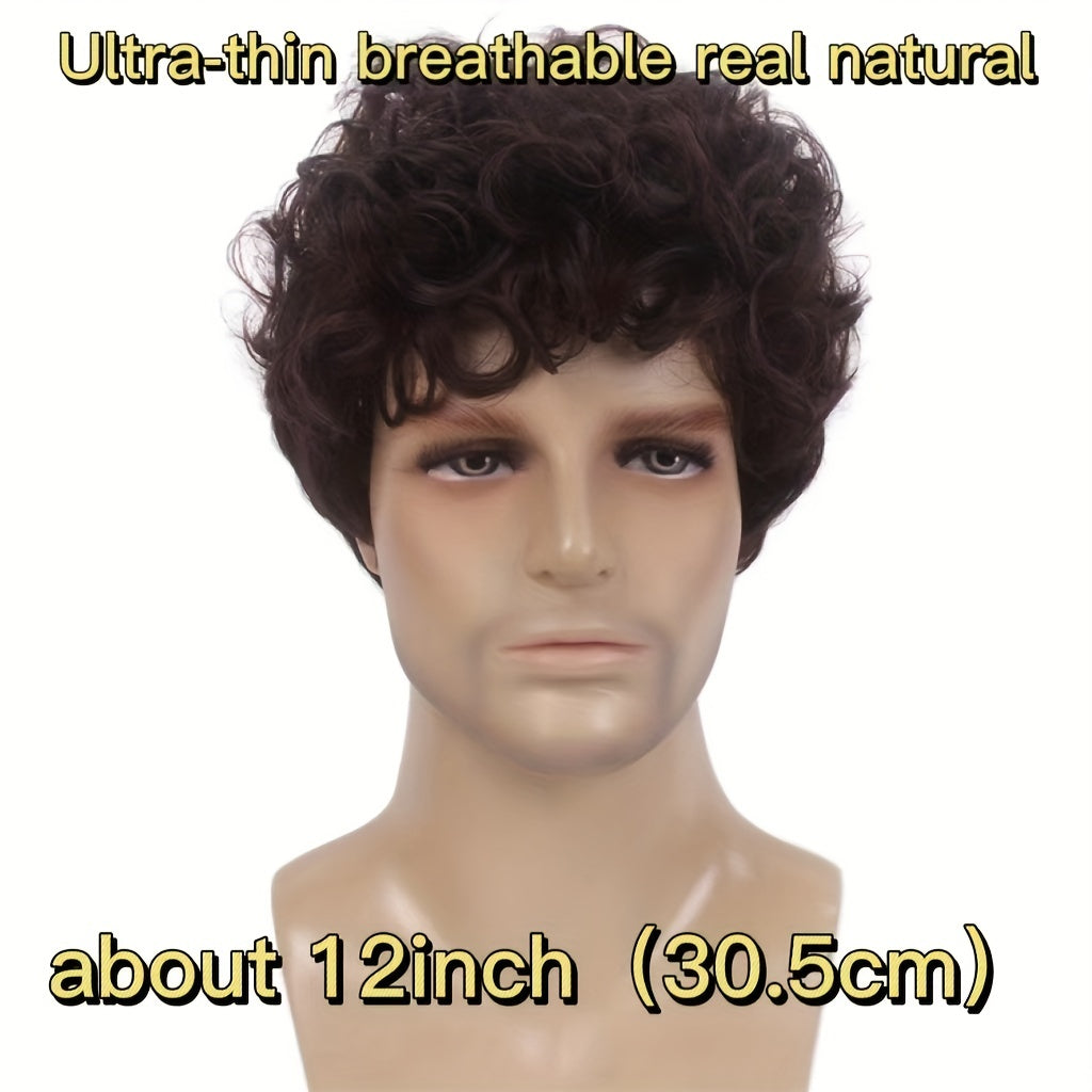 Men's Dress Up Short Curly Wig Costume Wigs For Parties