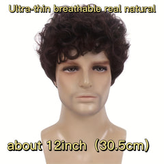 Men's Dress Up Short Curly Wig Costume Wigs For Parties