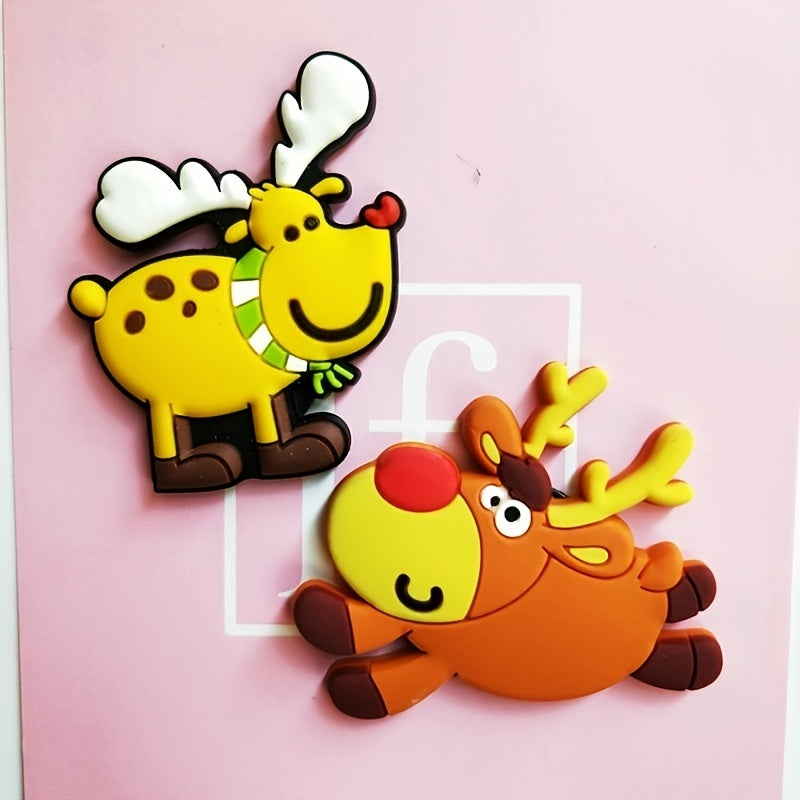 12pcs Cartoon Christmas Fridge Magnets Early Education Stickers
