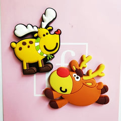 12pcs Cartoon Christmas Fridge Magnets Early Education Stickers