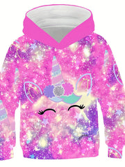 Boys Glitter Star Graphic Hoodie Sweatshirt for Fall