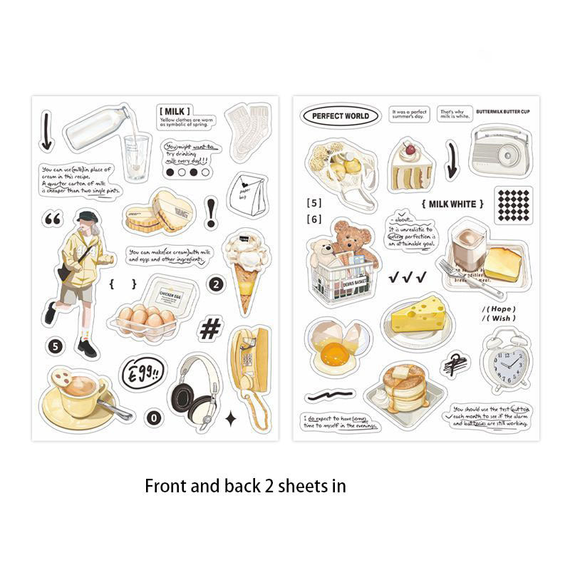2pcs Convenience Store Series Journal DIY Stickers