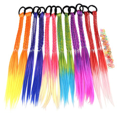 12pcs Gradient Twist Braided Hair Wigs Extensions for Girls