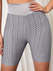 Solid High Waist Skinny Leggings Stretchy Cropped Leggings Women's Clothing