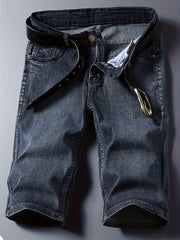 Men's Denim Shorts With Pockets Straight Regular Denim Shorts