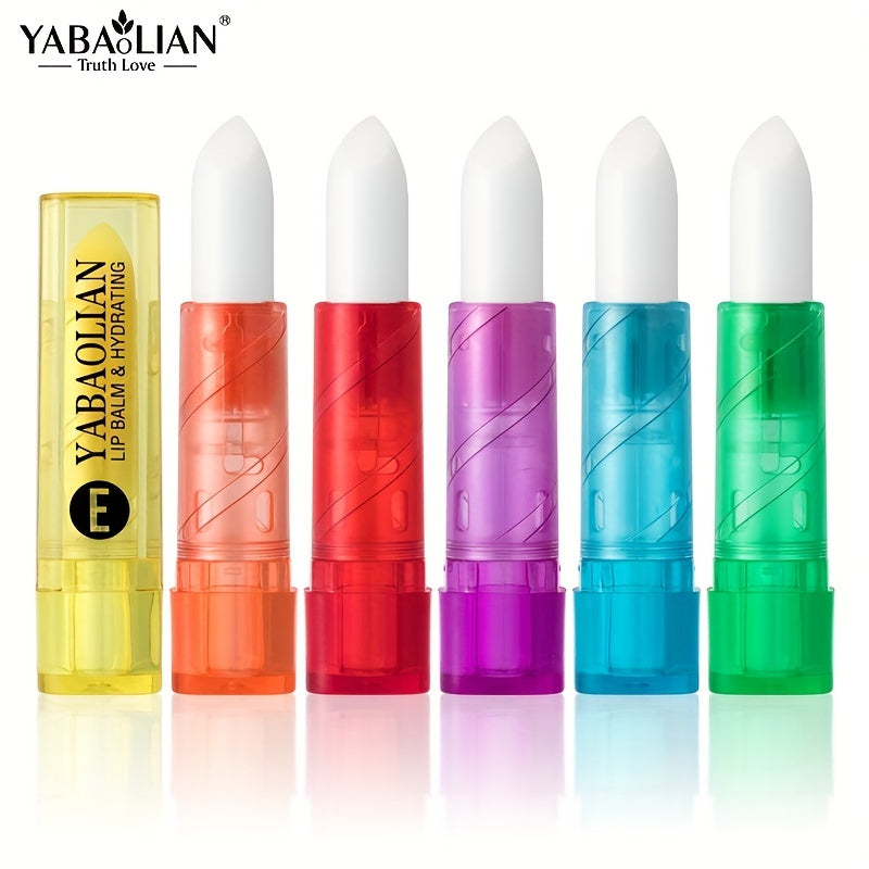 6 Flavors Lip Balm Hydrating & Soothing Long Lasting Effect Lightning Lip Line