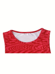 Sporty Crop Top Sleeveless Crew Neck Summer Tank