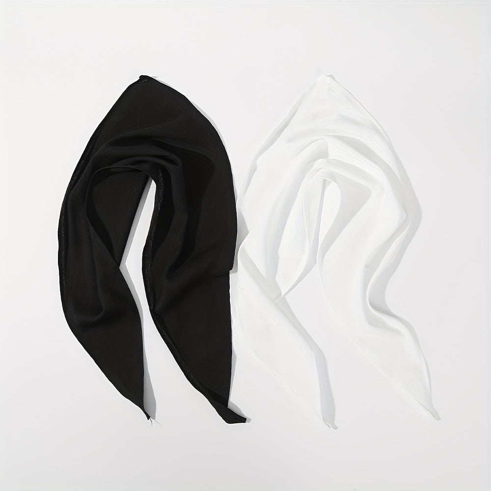 Plain Triangle Scarf & Casual Headscarf Thin Turban for Women