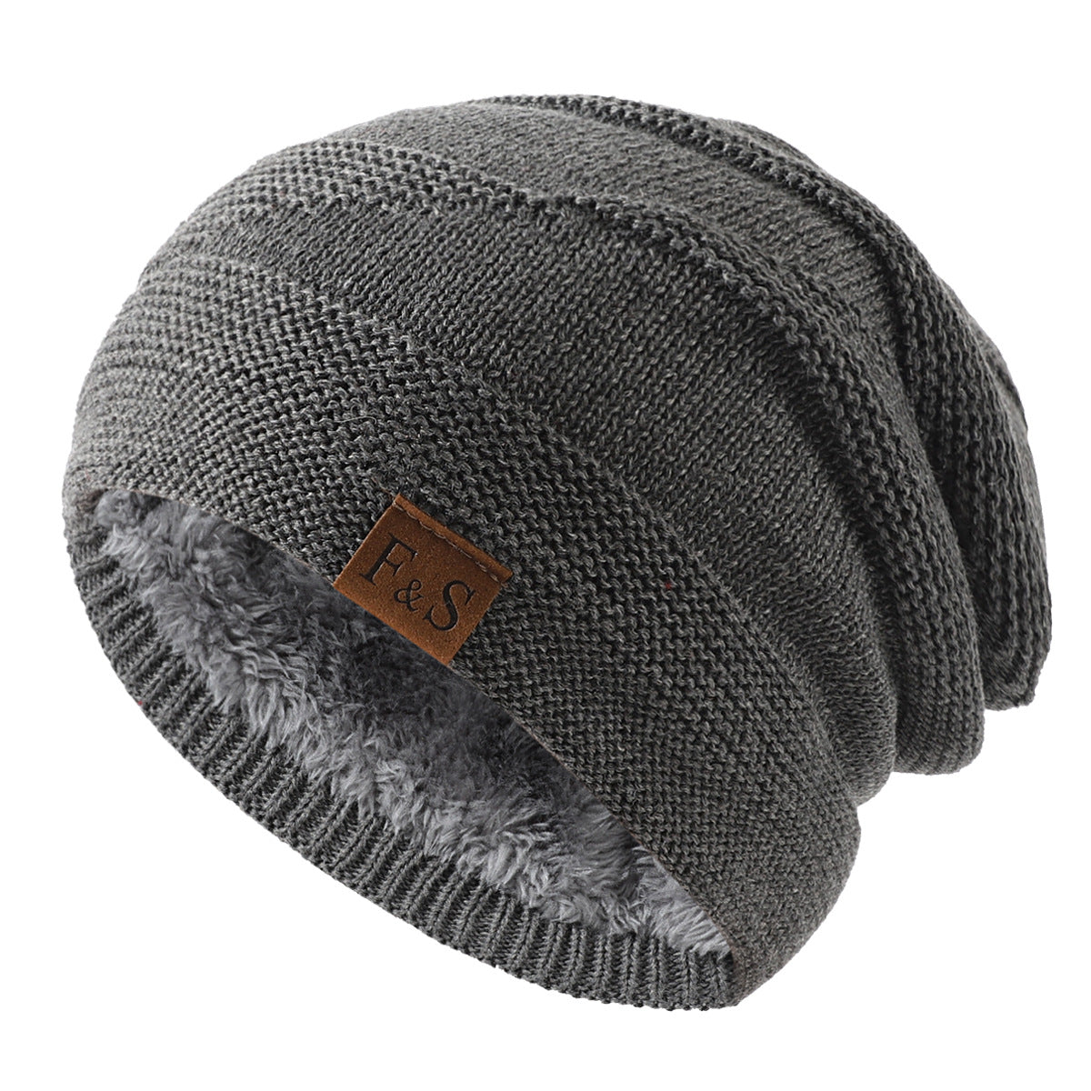 Men's Winter Casual Fleece Knit Pullover Hat