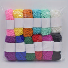 12pcs 10g Mini Acrylic Yarn Cotton Crochet Knitting Wool Yarn Soft DIY Craft