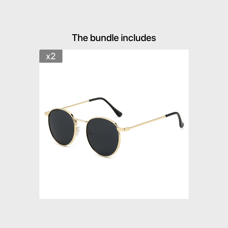 Round Polarized Sunglasses Vintage UV Protection