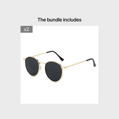 Round Polarized Sunglasses Vintage UV Protection